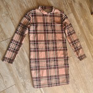 Shein girls sz 11-12Y plaid dress